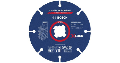Круг отрезной 125х2.5x22.2 мм дерево, пластик, гипсокартон X-LOCK Carbide BOSCH