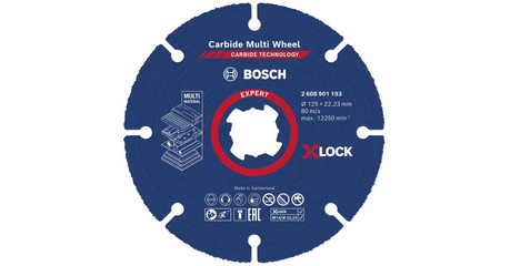 Круг отрезной 125х2.5x22.2 мм дерево, пластик, гипсокартон X-LOCK Carbide BOSCH