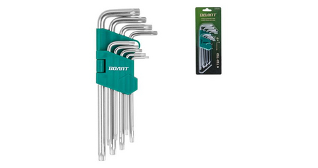 Набор ключей Torx T10-T50 9шт длинных ВОЛАТ