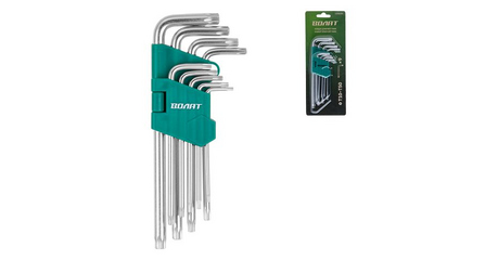 Набор ключей Torx T10-T50 9шт длинных ВОЛАТ