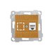 Розетка компьютерная 1xRJ45 (Cat5e, скрытая, без рамки) дуб, RITA, MUTLUSAN