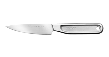 Нож для чистки овощей 10см цельнометаллический All Steel Fiskars