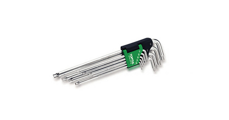 Набор ключей Torx T10-Т50 9шт с отверстием экстра длинных TOPTUL