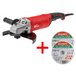 Двуручная углошлифмашина WORTEX AG 2326 в кор..+ АКЦИЯ! 2 отр. круга ВОЛАТ в подарок!