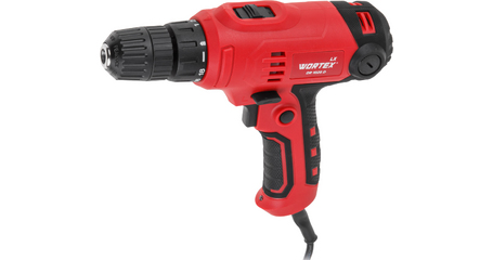 Дрель-шуруповерт WORTEX LX DR 1025 D в кор. 400 Вт, 30 Нм, 2 скор., БЗП 0.8-10 мм, 4 м шнур