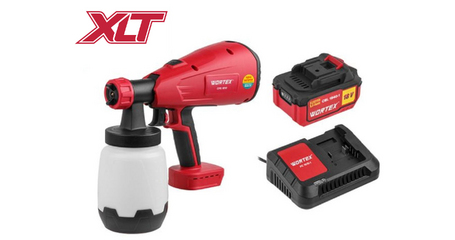 Аккум. краскораспылитель WORTEX CPS 1810 в кор. ALL1 XLT SET 18В, 1 акк., 4 Ач, 700 мл/мин, 1 л б