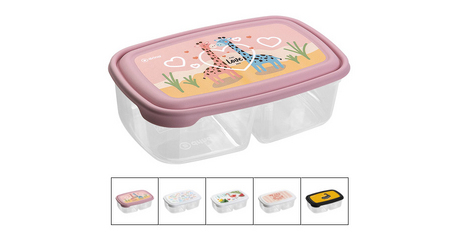Контейнер пласт. прямоуг. 0.25 л + 0.25 л, с крышкой, Stilo Deco, DRINA