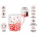 Кружка керамическая, в кор., 350 мл., LOVE HEARTS-4, PERFECTO LINEA