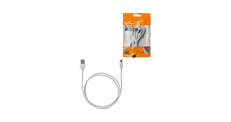 Дата-кабель, ДК 4, USB - micro USB, 1 м, белый, TDM