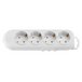 Розетка 4-ая переносная (с/з, 16А, 250В, з/ш) белая, BYLECTRICA
