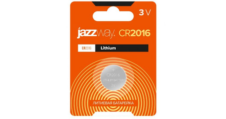 Батарейка CR2016 3V lithium 1шт. JAZZWAY