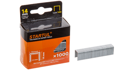 Скобы  14мм тип 140 (1000шт) STARTUL MASTER (ST4554-14)