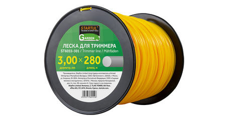 Леска ф 3.0 мм х 280 м кругл. сеч. STARTUL GARDEN