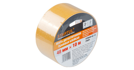 Лента двухсторонняя тканевая клейк. 48ммх10м STARTUL PROFI (ST9049-48-10)