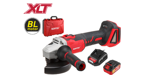 Аккум. углошлифмашина WORTEX CAG 1812 E в чем. ALL1 XLT SET БЕСЩЕТ., 18 В, 125 мм, 8000 об/мин