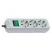Удлинитель 1.5м (3 роз., 3.3кВт, с/з, выкл., ПВС) светло-серый Brennenstuhl Eco-Line