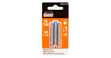 Насадка TORX T40 50мм  3шт GEPARD (GP3514-50)