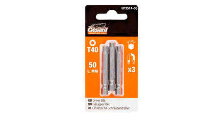 Насадка TORX T40 50мм  3шт GEPARD (GP3514-50)