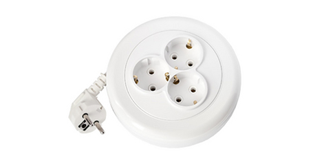 Удлинитель на катушке 2,5м (3 роз., 2.5кВт, с/з, ПВС 3х1) Bylectrica
