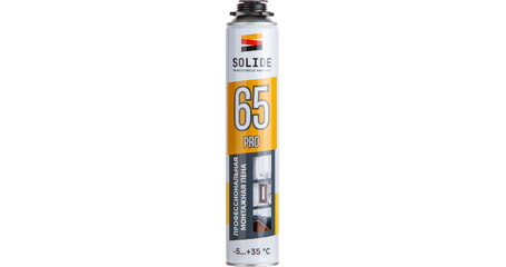 Пена монтажная профессиональная всесезонная SOLIDE Foam Pro 65 (750мл)