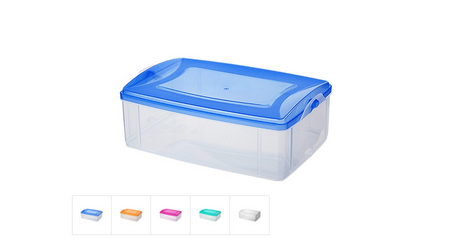 Контейнер пласт. прямоуг. 2.2 л, с крышкой, Frigo, DRINA