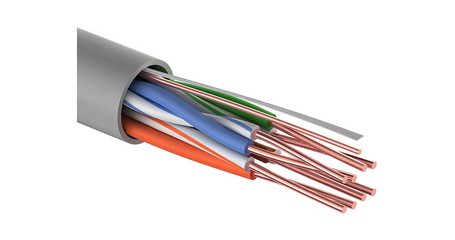 Кабель UTP 4PR 24AWG, CCA, CAT5e, PVC серый, (бухта 305 м) PROconnect LIGHT