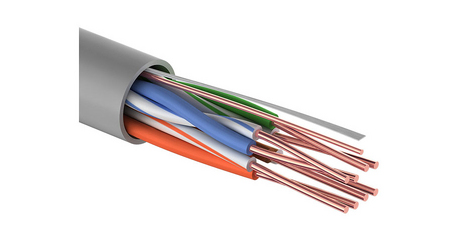Кабель UTP 4PR 24AWG, CCA, CAT5e, PVC серый, (бухта 305 м) PROconnect LIGHT