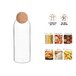Банка для сыпучих продуктов стеклянная 1200 мл, серия Handy, PERFECTO LINEA