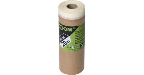 Бумага защитная с малярной лентой 30смх20м ZOOM