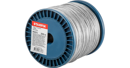 Трос стальной в ПВХ М2(1) DIN 3055 (бухта 200 м) STARFIX