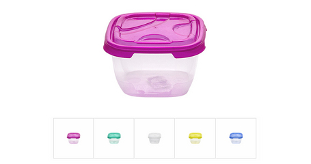 Контейнер пласт. прямоуг. 0.4 л, с крышкой, Frigo, DRINA