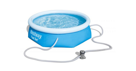 Надувной бассейн Fast Set, 244х66 см + фильтр-насос 220 В, BESTWAY