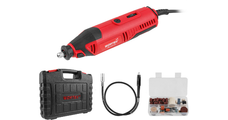 Гравер электрический WORTEX LX MG 3214-1 E в чем.+аксессуары 130 Вт,10000-35000 об/мин,цанги 3,0/3,2