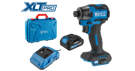 Аккум. ударный гайковерт/винтоверт BULL CID 2218 в чем. XLTpro, SET, БЕСЩЕТ., 18 В, 220 Н*м, 1х4 А*ч