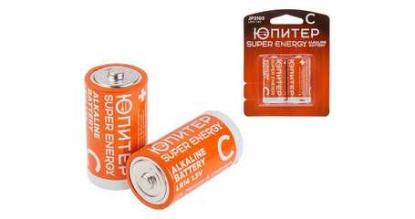 Батарейка C LR14 1,5V alkaline 2шт. ЮПИТЕР