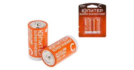 Батарейка C LR14 1,5V alkaline 2шт. ЮПИТЕР