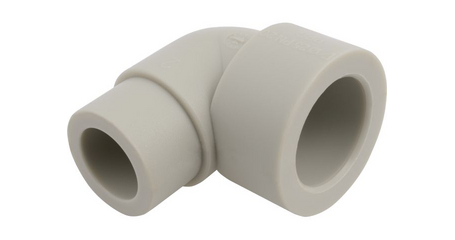 Колено ПП вн.-нар. 25х90 сер. FV Plast