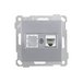 Розетка компьютерная 1xRJ45 (Cat5e) серебро, ELITRA, MUTLUSAN