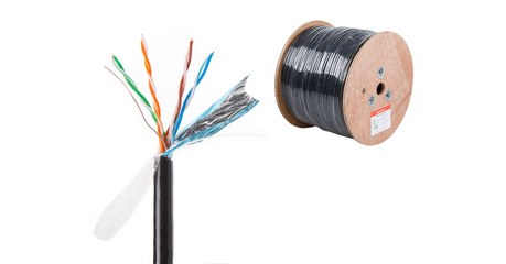 Кабель витая пара F/UTP Cat5E 4х2х24AWG (0.51мм) 305м, медь, наруж. (PE) Юпитер