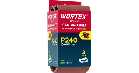 Шлифлента 100x914 мм P240 бесконечная 3 шт. для станка WORTEX GM 1528