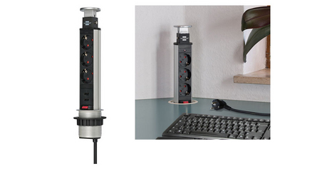 Удлинитель-башня 2м Tower-Power (3 роз, 2 USB, H05VV-F 3G1.5) Brennenstuhl