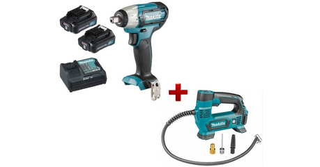 Аккум. ударный гайковерт MAKITA CXT TW 141 DWAE в чем. + АКЦИЯ Аккум. компрессор MP 100 DZ
