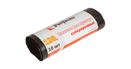 Пакеты для мусора суперпрочные, 120 л, 10 шт., PERFECTO LINEA