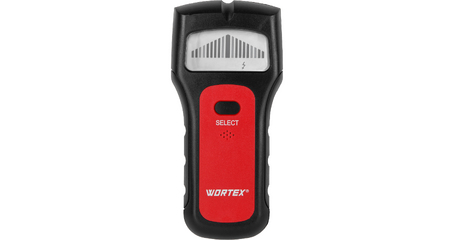 Детектор проводки WORTEX MD 5009 в кор., проводка 50 мм, металл 38 мм, 9 В крона
