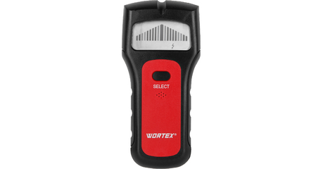 Детектор проводки WORTEX MD 5009 в кор., проводка 50 мм, металл 38 мм, 9 В крона