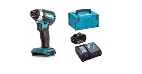Аккум. шуруповерт MAKITA LXT DTD 153 Z MAKPAC + АКЦИЯ (1 аккумулятор, зарядное)