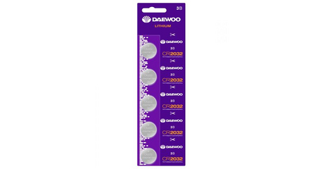 Батарейка CR2032 3V lithium 5шт.(блистер) DAEWOO