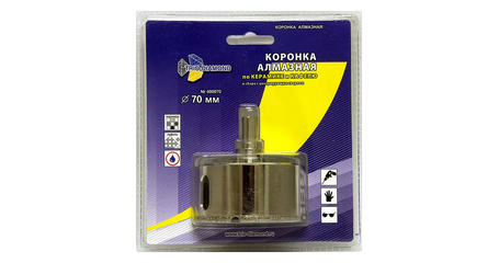 Коронка алмазная  d 70 мм по керамике и кафелю TRIO-DIAMOND