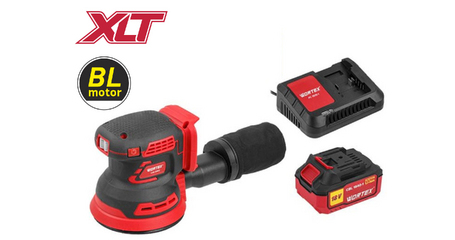 Аккум. эксцентриковая шлифмашина WORTEX COS 1218 E в кор. ALL1 XLT c акб и з/у в кор. БЕСЩЁТ., 18В,