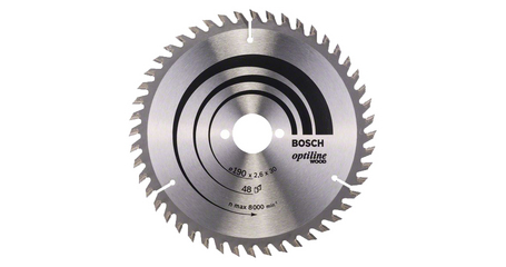 Диск пильный 190х30 мм 48 зуб. по дереву OPTILINE WOOD BOSCH